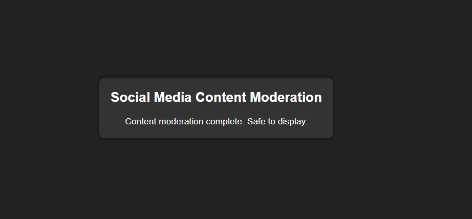 Social Media Content Moderation screenshot